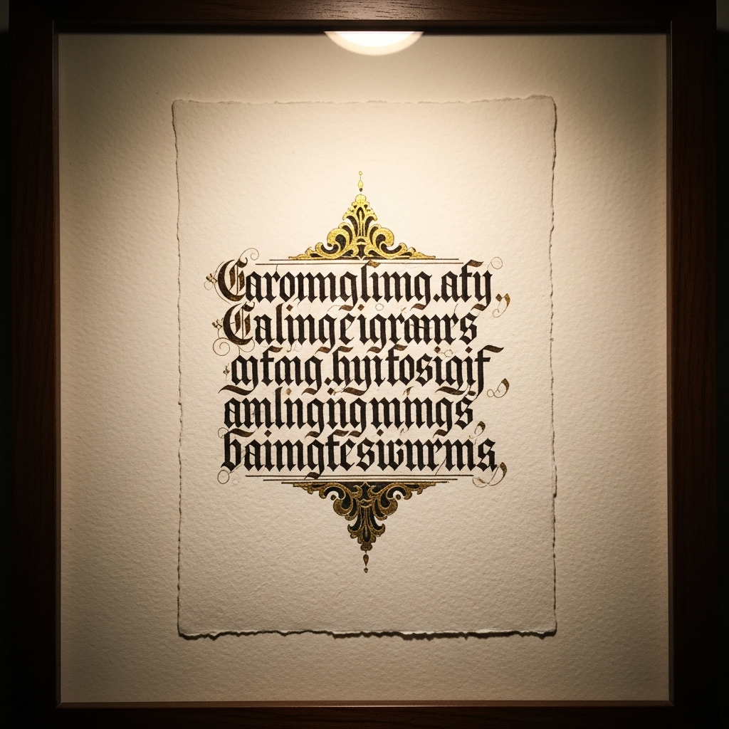 Calligraphie — Poeme de Ronsard